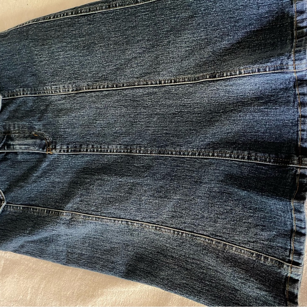 Wassino Ladies Blue Denim Pencil w/slight flare skirt Sz 2 Preowned